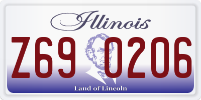 IL license plate Z690206