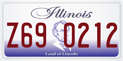 IL license plate Z690212