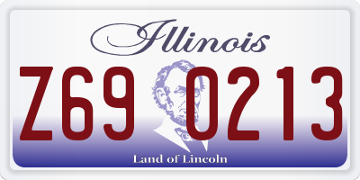 IL license plate Z690213