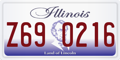 IL license plate Z690216