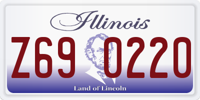 IL license plate Z690220