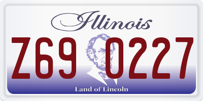 IL license plate Z690227