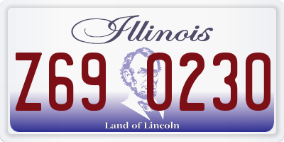 IL license plate Z690230