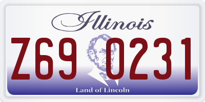 IL license plate Z690231