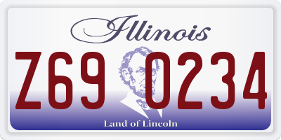 IL license plate Z690234