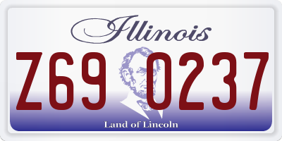 IL license plate Z690237