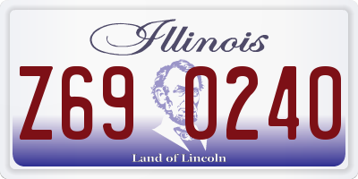IL license plate Z690240