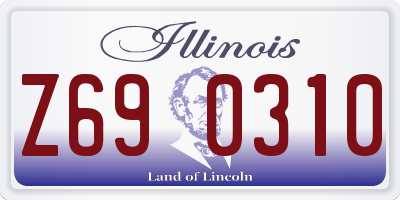 IL license plate Z690310