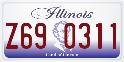 IL license plate Z690311