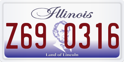 IL license plate Z690316
