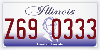 IL license plate Z690333