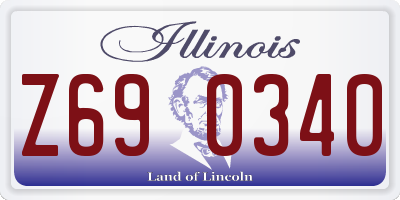IL license plate Z690340