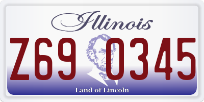 IL license plate Z690345