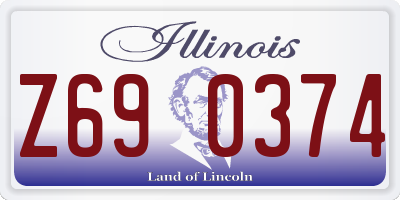 IL license plate Z690374