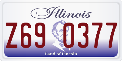 IL license plate Z690377