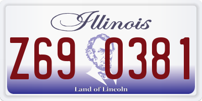 IL license plate Z690381