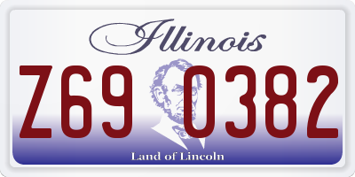 IL license plate Z690382