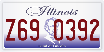 IL license plate Z690392