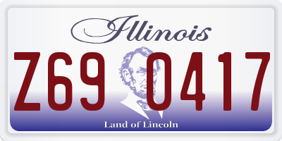IL license plate Z690417