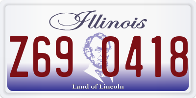 IL license plate Z690418