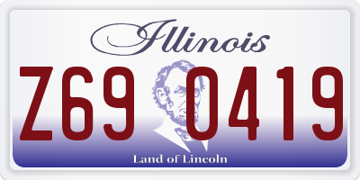 IL license plate Z690419