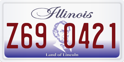 IL license plate Z690421