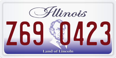 IL license plate Z690423