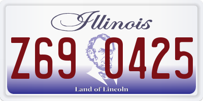 IL license plate Z690425