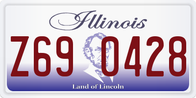 IL license plate Z690428