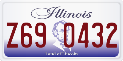 IL license plate Z690432