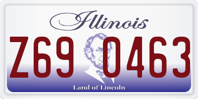 IL license plate Z690463