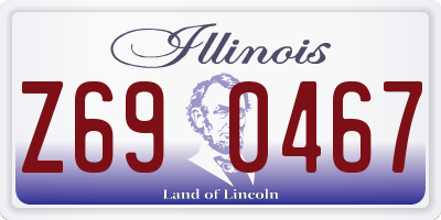 IL license plate Z690467