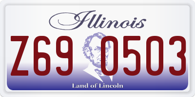IL license plate Z690503