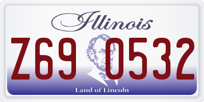 IL license plate Z690532