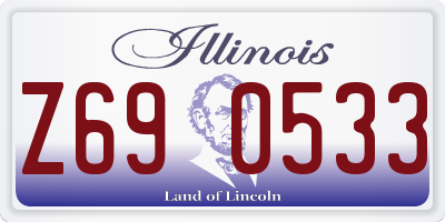 IL license plate Z690533