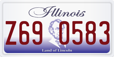 IL license plate Z690583