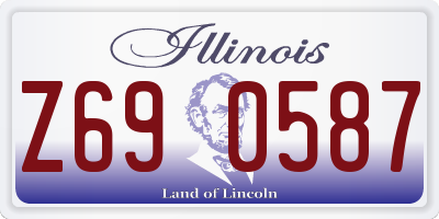 IL license plate Z690587