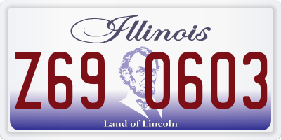 IL license plate Z690603