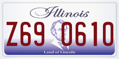 IL license plate Z690610