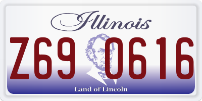 IL license plate Z690616