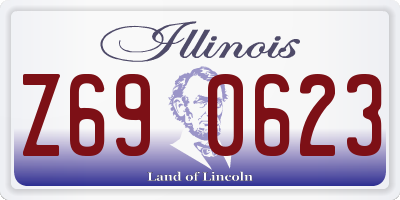 IL license plate Z690623