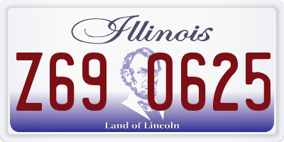 IL license plate Z690625