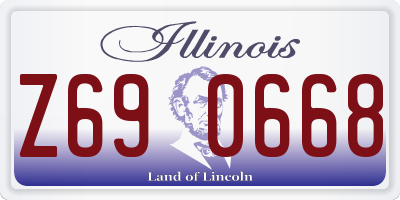 IL license plate Z690668