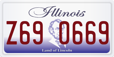 IL license plate Z690669