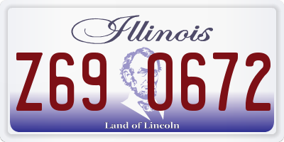 IL license plate Z690672