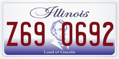IL license plate Z690692