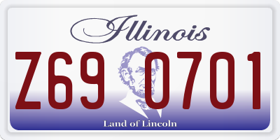 IL license plate Z690701