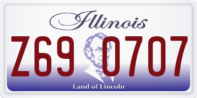 IL license plate Z690707
