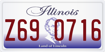IL license plate Z690716