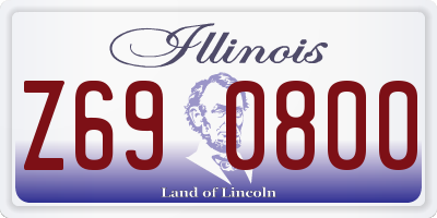 IL license plate Z690800